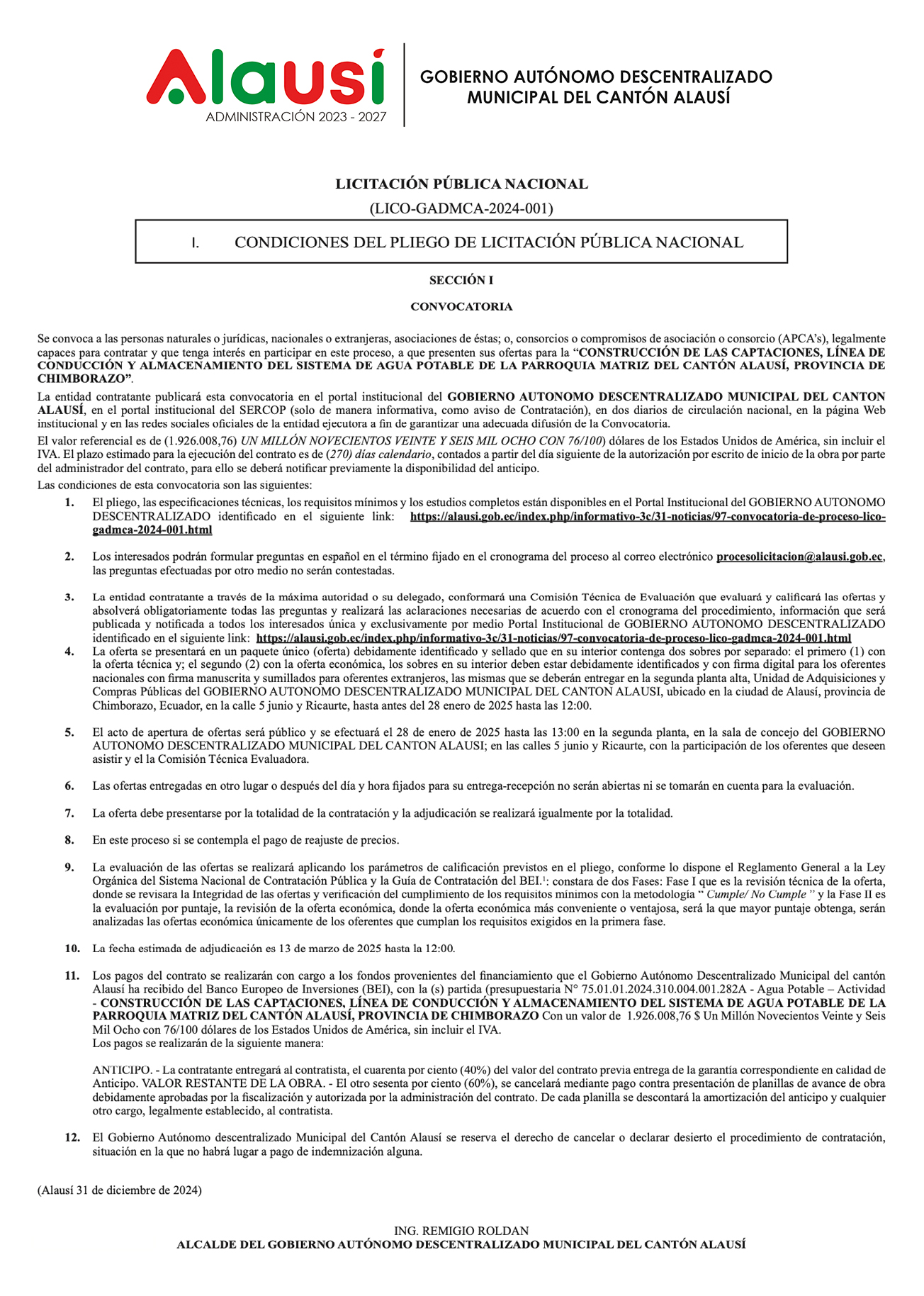 CONVOCATORIA 